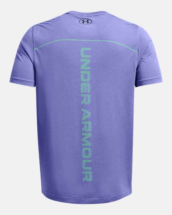 Camiseta de manga corta UA Vanish Elite Seamless Wordmark para hombre, Purple, pdpMainDesktop image number 4